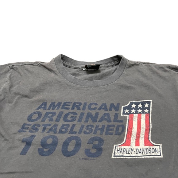 Harley Davidson Biker Tee American Original Established 1903 Mens Sz Med Modern - Picture 2 of 5